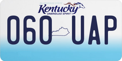KY license plate 060UAP