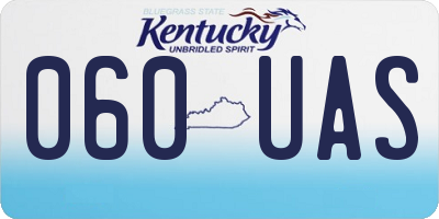 KY license plate 060UAS