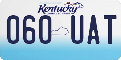 KY license plate 060UAT