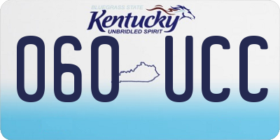 KY license plate 060UCC
