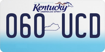 KY license plate 060UCD