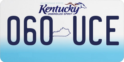 KY license plate 060UCE