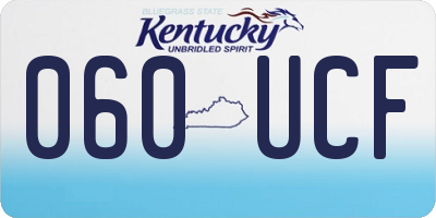 KY license plate 060UCF