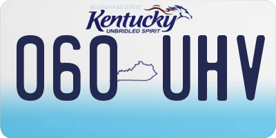KY license plate 060UHV