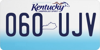 KY license plate 060UJV