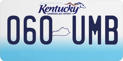 KY license plate 060UMB