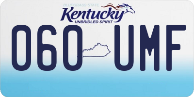 KY license plate 060UMF