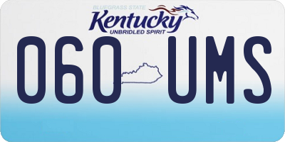 KY license plate 060UMS