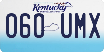 KY license plate 060UMX