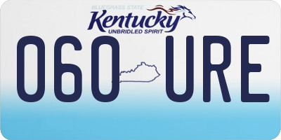 KY license plate 060URE