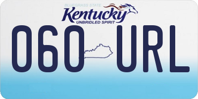 KY license plate 060URL