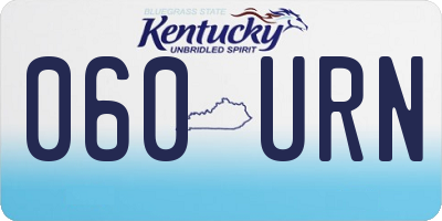 KY license plate 060URN