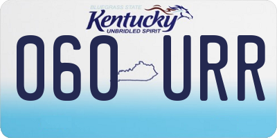 KY license plate 060URR