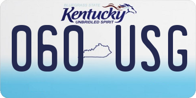 KY license plate 060USG