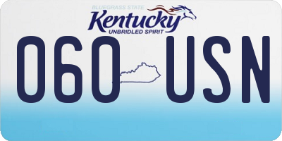 KY license plate 060USN