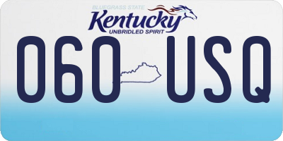 KY license plate 060USQ