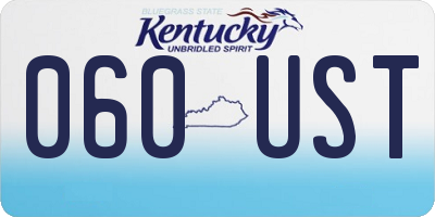 KY license plate 060UST
