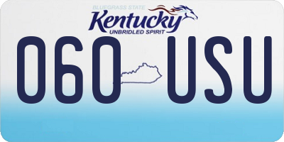 KY license plate 060USU