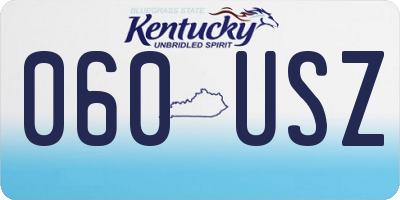KY license plate 060USZ