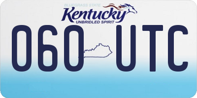 KY license plate 060UTC