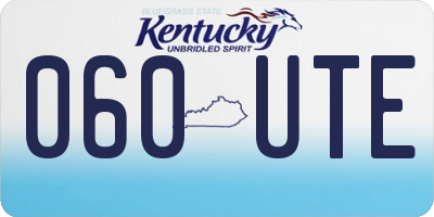 KY license plate 060UTE