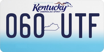 KY license plate 060UTF