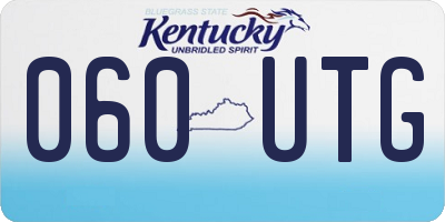 KY license plate 060UTG