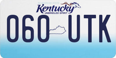 KY license plate 060UTK