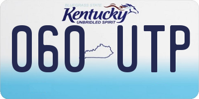 KY license plate 060UTP
