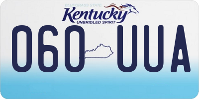KY license plate 060UUA
