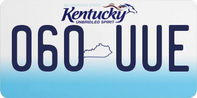 KY license plate 060UUE