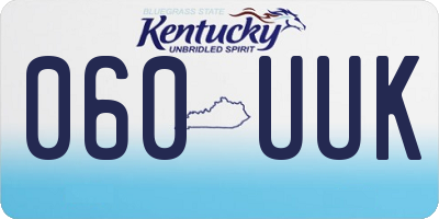 KY license plate 060UUK