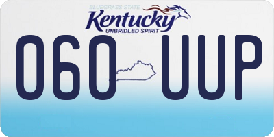 KY license plate 060UUP