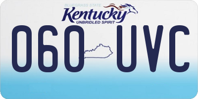 KY license plate 060UVC