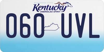 KY license plate 060UVL