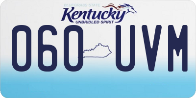 KY license plate 060UVM
