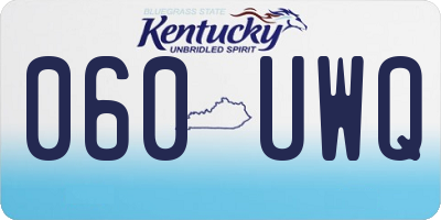 KY license plate 060UWQ