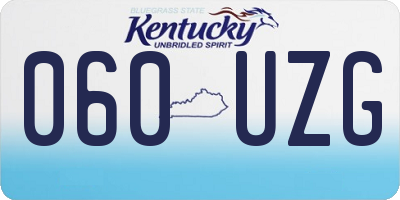 KY license plate 060UZG