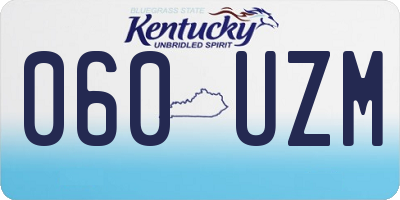 KY license plate 060UZM