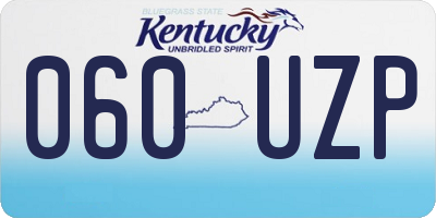 KY license plate 060UZP