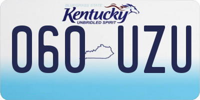 KY license plate 060UZU