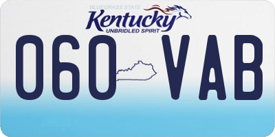 KY license plate 060VAB
