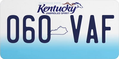 KY license plate 060VAF