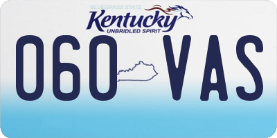 KY license plate 060VAS