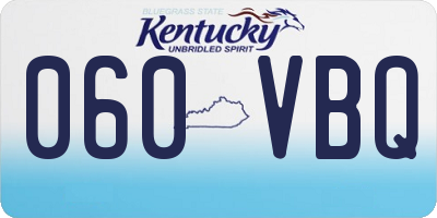 KY license plate 060VBQ