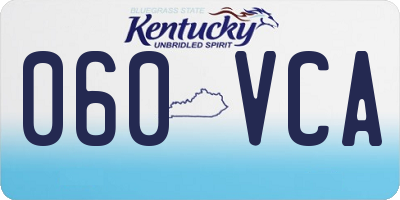 KY license plate 060VCA