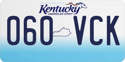 KY license plate 060VCK