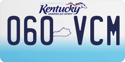 KY license plate 060VCM