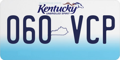 KY license plate 060VCP