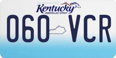 KY license plate 060VCR